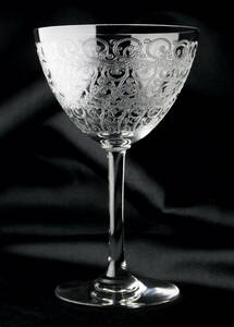 稀少 30’ OLD BACCARAT オールドバカラ ローハン 最大サイズのステム付きグラス COMBOURG コンブール 水用グラス 上質クリスタル 美