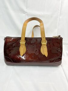 ④1円スタート〜LOUIS VUITTON ルイヴィトン ヴェルニ　ローズウッド　アヴェニュー　ショルダーバッグ　アマラント シリアルあり