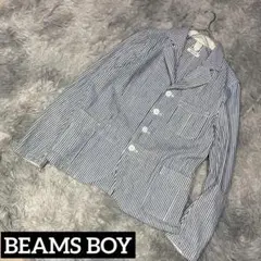 BEAMS BOY  ヒッコリーストライプトデニム　ジャケット　フリーサイズ