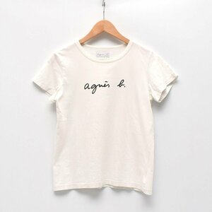 agnes b. アニエスベー 半袖 ロゴ Tシャツ SIZE:2(M) [S106515]