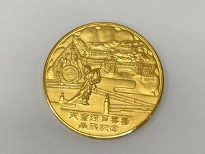 K24　純金メダル　天皇陛下喜寿　1000刻印　総重量28.2g【CEAH6003】