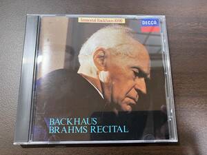 Wilhelm Backhaus ヴィルヘルム・バックハウス / Brahms ブラームス　リサイタル / 国内盤 UCCD-9169