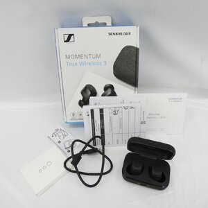 1円～【ジャンク品】SENNHEISER ゼンハイザー ワイヤレスイヤホン MOMENTUM True Wireless 3 BLACK MTW3C 842127276 0427