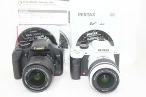 【レンズキット2点まとめ売り】Canon X2・PENTAX K-r #0093-852