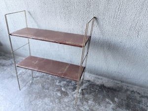 希少 フランス ヴィンテージ ストリング シェルフ String Shelfメタル飾り棚キャビネットスペースエイジ 古道具ミッドセンチュリー店舗什器