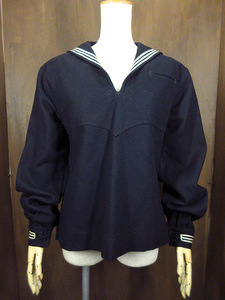 ビンテージ40’s●U.S.NAVYウールセーラーシャツ●221027j1-m-lssh-mltネイビー1940sレディースメンズミリタリー海軍