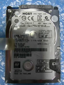 【中古】 HGST HTS545025A7E380 250GB/8MB 7478時間使用 管理番号:C189