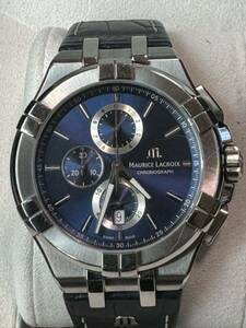 美品 モーリスラクロア アイコン AI1018 AY07998 デイト クロノグラフ 定価 132.000円メンズ腕時計　モーリス・ラクロア AI 1018
