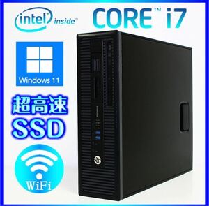 高性能HP Win11 Core i7-4790 /SSD 256GB +HDD1000GB 大容量メモリ16GB EliteDesk / Office2021 / 600G1/800G1 /無線Wi-Fi /Bluetooth 激安