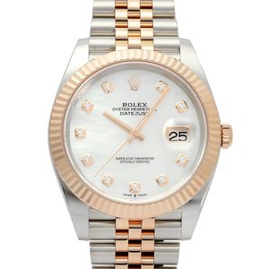 ロレックス ROLEX デイトジャスト 41 126331NG ホワイト文字盤 中古 腕時計 メンズ