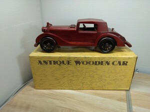 当時物　レトロ　ANTIQUE WOODEN CAR　木製　欠品有り　アンティークカー　車　置物　飾り物　ヴィンテージ　インテリア　オブジェ