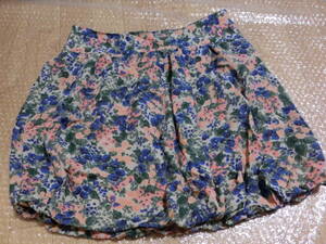  COMPTOIR DES COTONNIERS/コントワーデコトニエ/シルク花柄バルーンスカート♪size36/定形外可