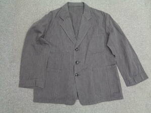 希少！！ 30～40’s フランス Gray Striped Cotton Jacket