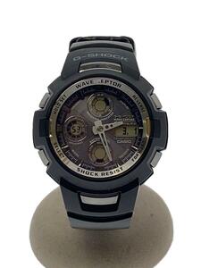 CASIO◆ソーラー腕時計・G-SHOCK/デジアナ/ラバー/GRY/BLK