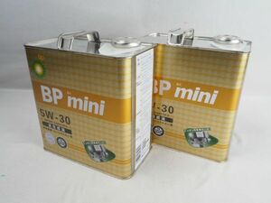 7T240502 保管品 エンジンオイル BP mini 5W-30 3L×2缶 軽自動車/コンパクトカー用 4サイクルガソリンエンジン用 全合成油