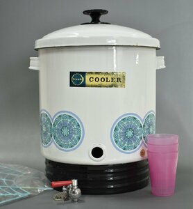 竜B803◆デッドストック yamataka ヤマタカ cooler 琺瑯 ホーロー ウォーター ジャグ タンク 10L 昭和レトロ キャンプ アウトドア用品