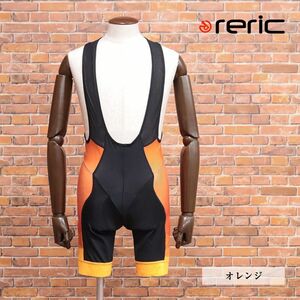 1円/春夏/reric/Sサイズ/訳 国産ビブショーツ 吸汗速乾 通気性◎ 滑り止め レリック サイクルブランド 新品/オレンジ/ib307/