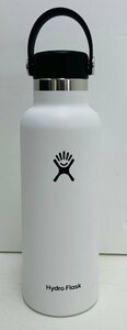 LD2107C【ジャンク品】 Hydro Flask ハイドロフラスク HYDRATION 18 oz Standard Mouth 532ml ステンレスボトル white