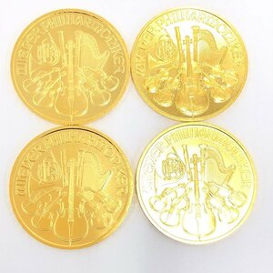 K24　金貨幣　オーストリア　フィルハーモニー金貨　25ユーロ　4点おまとめ　総重量30.8g【CBAH6077】