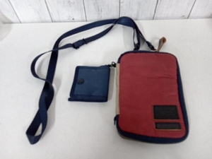 PORTER ×MARNI ポーター×マルニ HOLDING ZIP WALLET ホールディングジップウォレット ショルダーバッグ レッド×ネイビー 店舗受取可