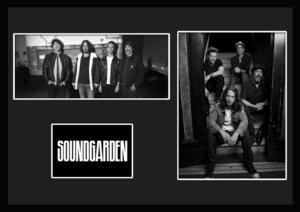 10種類!Soundgarden/サウンドガーデン/ROCK/ロックバンドグループ/証明書付きフレーム/BW/モノクロ/ディスプレイ(3-3W)