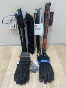 【OAK-2.3YH】1円スタート アウトドア用品 Black Diamond グローブ まとめ売り bca 240カーボン KING ステッキ 6点セット 現状品 保管品