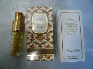 ●madame ROCHAS マダムロシャス PARFUM ATOMIZER 香水 7ml、Christian Dior（空瓶・空箱）