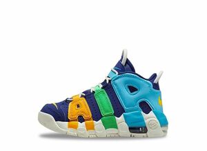 Nike PS Air More Uptempo "Deep Royal Blue/Baltic Blue/Electric Algae/Opti Yellow" 22cm FJ0694-455