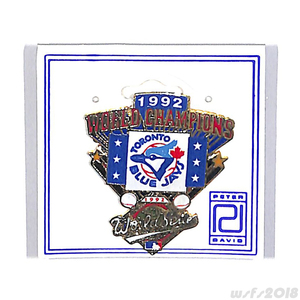 【MLB/新品】1992ワールドシリーズ記念ピンバッチ（ブルージェイズ優勝）【PETER DAVID】