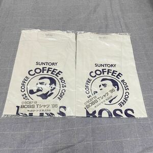 2枚セット 未開封 サントリー BOSS ボス Tシャツ（白）デカロゴ ホワイト