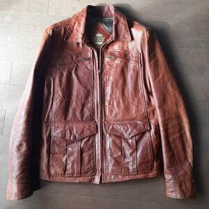 HYSTRIC GLAMOUR ヒステリックグラマー LEATHER JACKET レザージャケット　サイズL　 TALONジップ アンティーク加工 希少