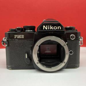 □ Nikon FM2N フィルムカメラ 一眼レフカメラ ボディ ブラック 動作確認済 露出計OK 現状品 ニコン