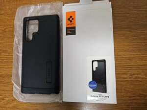 Galaxy s22 ultra用 spigen tough armor キックスタンド付き耐衝撃ケース