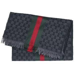 グッチ GUCCI GGシェリーラインウールマフラー 中古 BS99