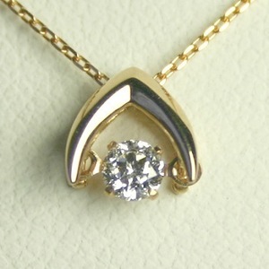 ダンシングストーン ダイヤモンド ネックレス 0.2ct 鑑定書付 0.218ct Gカラー SI1クラス VGカット CGL