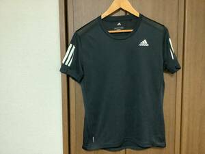 adidas Running アディダス　半袖Tシャツ　Mサイズ　ブラック／サイド肩メッシュ素材　送料無料