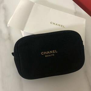 ◆◆◆CHANEL ポーチ　ブラック　ゴールド　正規品　箱付きシャネル 化粧　メイクポーチ