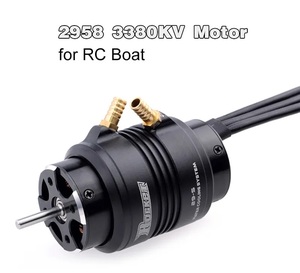 ☆ROCKET-RC 2958 3380KV ブラシレスモーター 29-S 水冷ジャケット付き 2～4セル RCボートに！　.