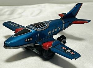 ★当時物　ブリキ　飛行機　NAVY 日本製　おもちゃ　昭和レトロ　ヴィンテージ　玩具
