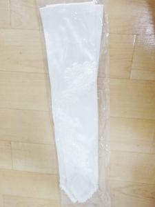 【即決】サテンロンググローブ　手袋　ホワイト(４０ｃｍ)■送料無料/残り1個のみ