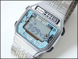 ＜本物 良品 SEIKO ALBA アルバ 腕時計 野球ゲーム VOICE&GAME Y822-4000 クォーツ 1982年製 電池交換済 稼働品 ＞7.21.10 ☆定形外290円☆