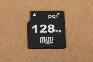 128MB miniSDカード pqi