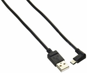 エレコム(ELECOM) ELECOM microUSBケーブル タブレット用 逆L字 2A出力 A-microB USB2.0 ブラック 1.2m