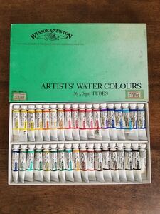 蔵出 当時物 WINSOR & NEWTON 英国製 最高級 水彩 絵具 絵の具 WATER COLOURS MADE IN ENGLAND LONDON イングランド ロンドン 画材 古物