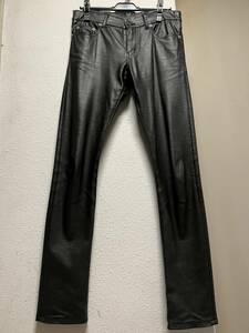 SAINT LAURENT PARIS サンローラン パリ フェイク レザー　スキニー パンツ　28 　中古　2013　