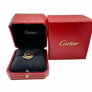 カルティエ Cartier トリニティリング 3連 750 K18 約3.5g アクセサリー　♯48