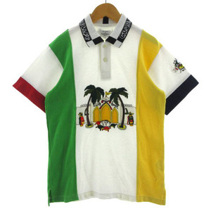 カステルバジャック CASTELBAJAC SPORT ポロシャツ 半袖 刺繍 コットン ホワイト 白 イエロー 黄色 グリーン 緑 1 メンズ