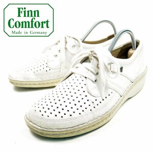 38D表記　24cm相当　Finn Comfort　フィンコンフォート　Vassa　バーサ　コンフォートシューズ　レザー　ホワイト/U6758