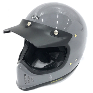 1円 ショウエイ EX-ZERO XLサイズ 61cm フルフェイスヘルメット オフロード グレー メンズ 保存袋付き SHOEI