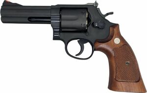 マルシン S&W M586 ブラックヘビーウェイト HW ハーフチェッカー木製グリップ仕様 18禁 Xカートリッジ 18歳以上 エアガン ガスガン 新品